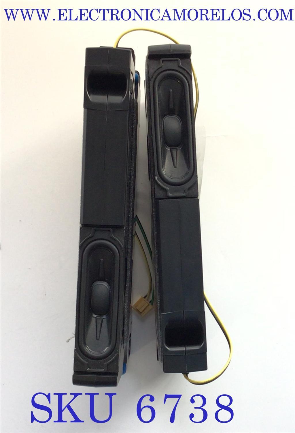 KIT DE BOCINAS ORIGINAL PARA TV SAMSUNG / NUMERO DE PARTE BN96-49998F / 1908 4998X / BN9647778F / 49998F / PANEL CY-BT075HGLV4H / MODELO UN75TU8000FXZA / UN70CU7000FXZX